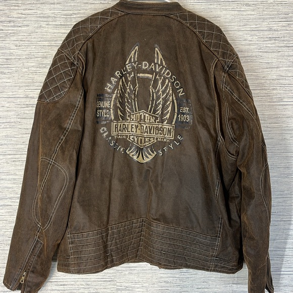 Harley-Davidson Dark Brown Faux Suede Jacket – Size 2XL (782) - Picture 8 of 8